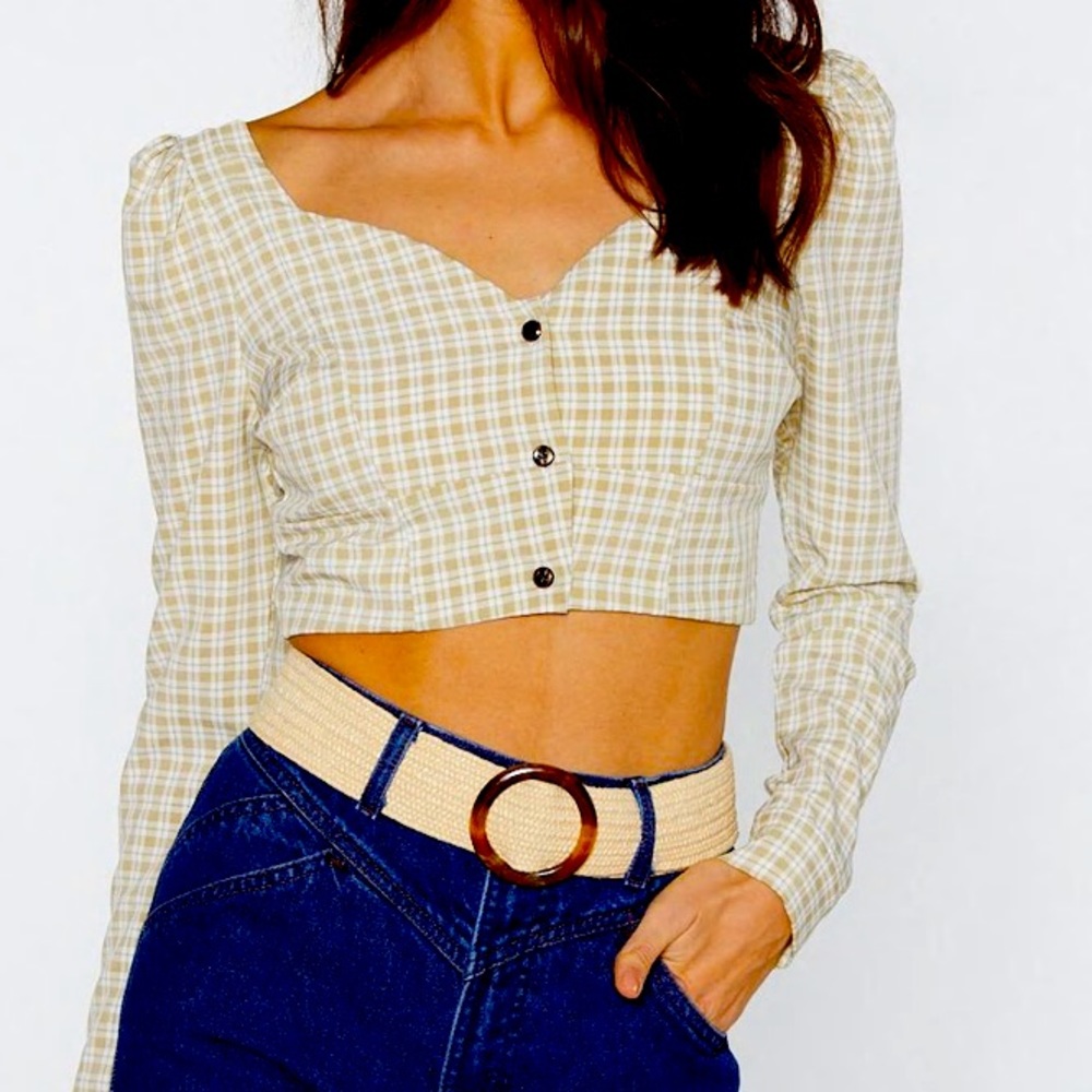 Nasty Gal Cropped Blouse